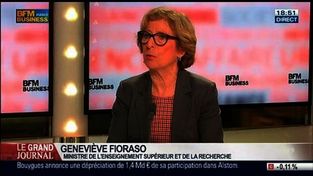 Geneviève Fioraso, ministre de l'Enseignement supérieur et de la Recherche, dans Le Grand Journal – 17/02 4/4