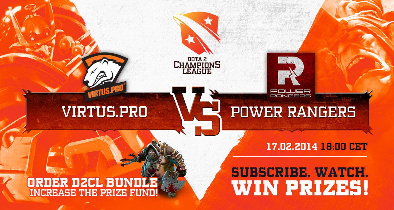 VirtusPro vs Power Rangers Game 2 - DOTA 2 Champions League TobiWan & Sneyking