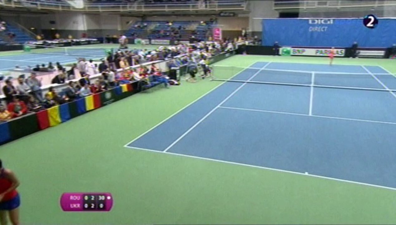 Sorana Cirstea - Olga Savchuk (Fed Cup 2014 - Group I Play-off) Set 1