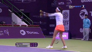 Sorana Cirstea - Agnieszka Radwanska (Doha 2014 - Turul II) Set 2