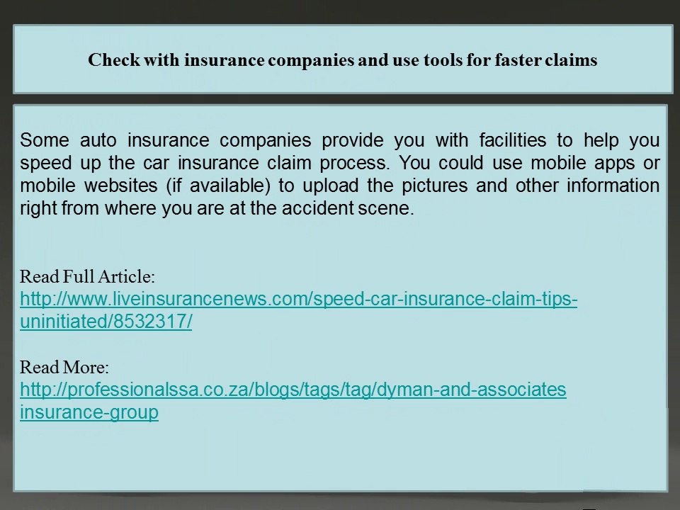 How to Speed up your Car Insurance Claim – Tips for the Uninitiated, Dyman & Associates Insurance Group of Companies