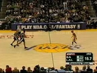 Manu ginobili  Dunk Over Lakers