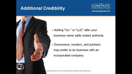 Webinar- Benefits of Incorporating a Small Business