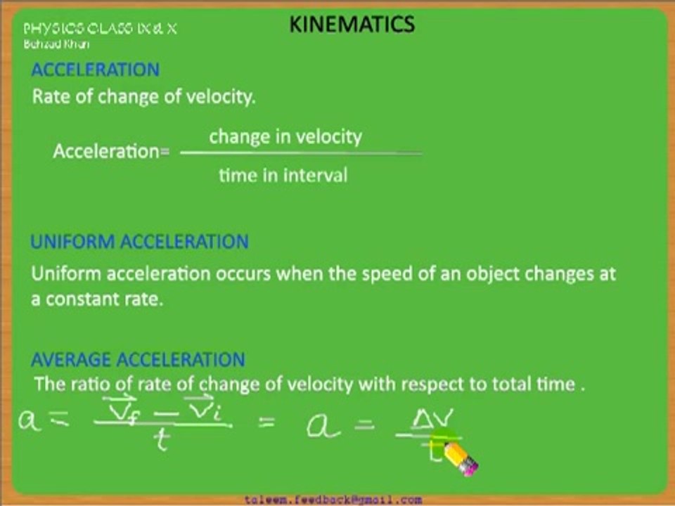 Lecture 016 Kinematics Part 3 Acceleration Physics in urdu free Tutorial Class IX