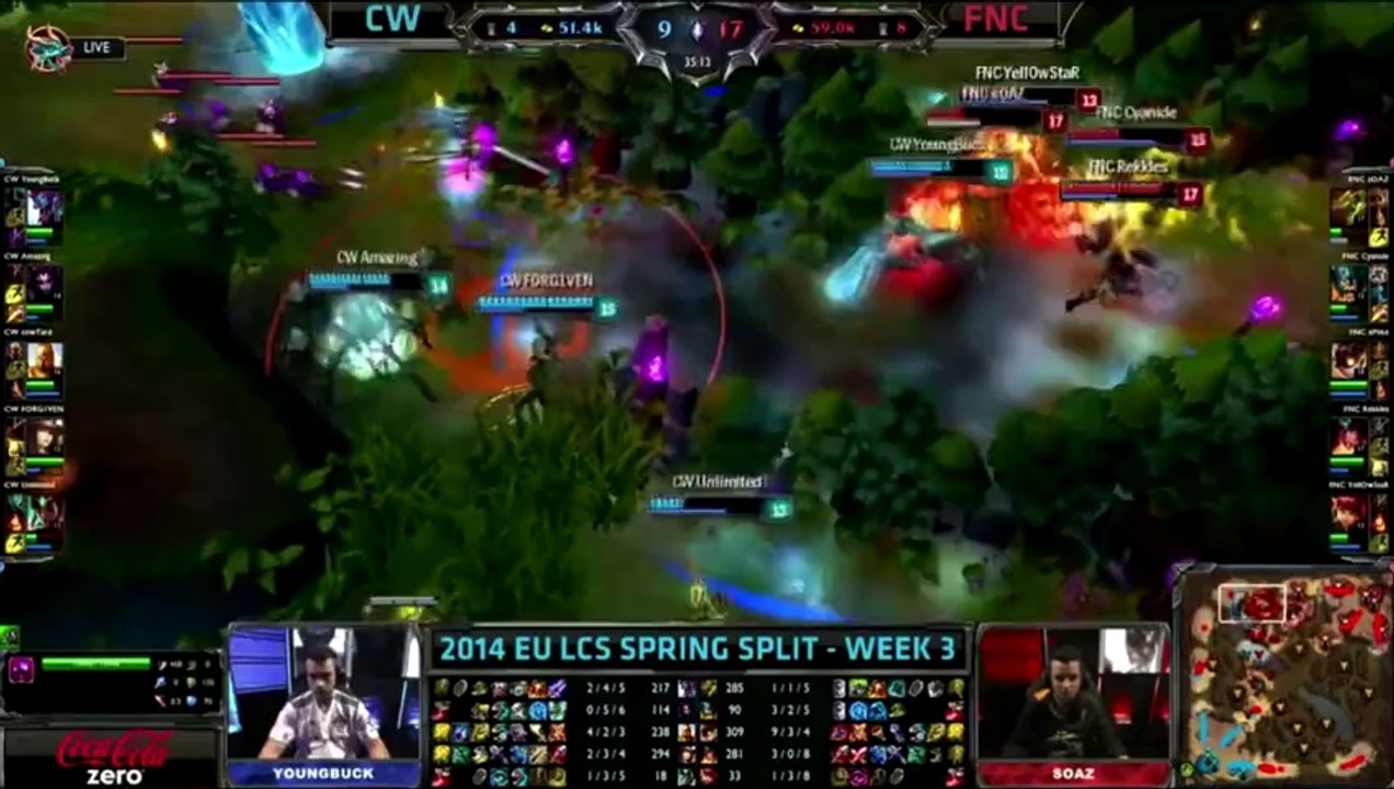 LOL FUN - CW - fnatic xpeke-suicide w3d1 - League of legends - Esports