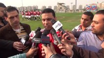 'حسام البدري' يقود مران المنتخب الأوليمبي