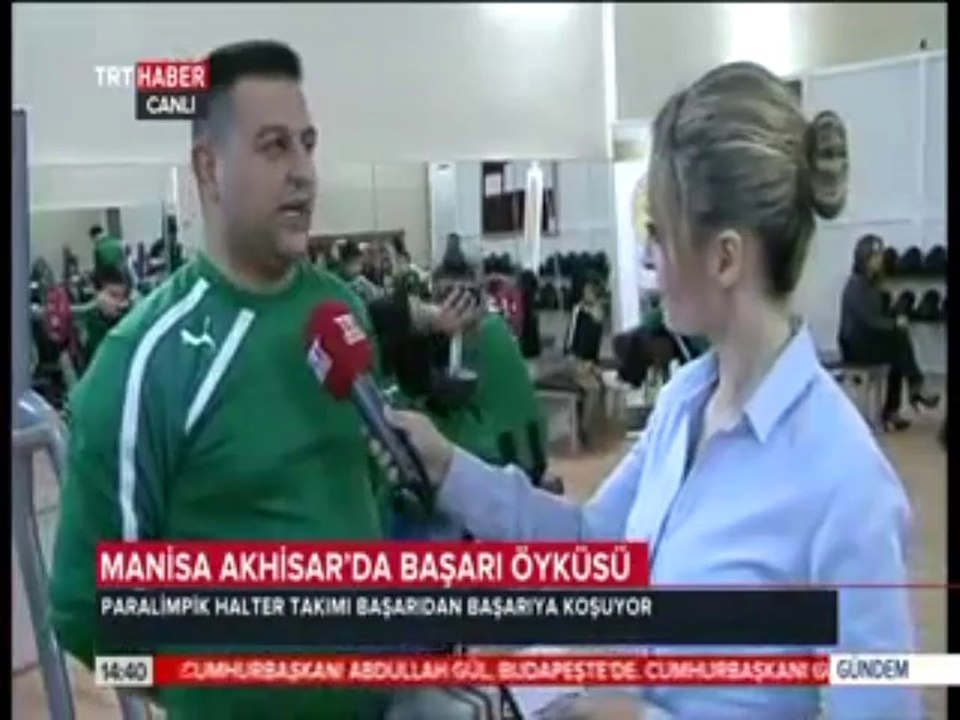 Akhisar Belediyespor Halter Takımı TRT Haber Canlı Yayınında