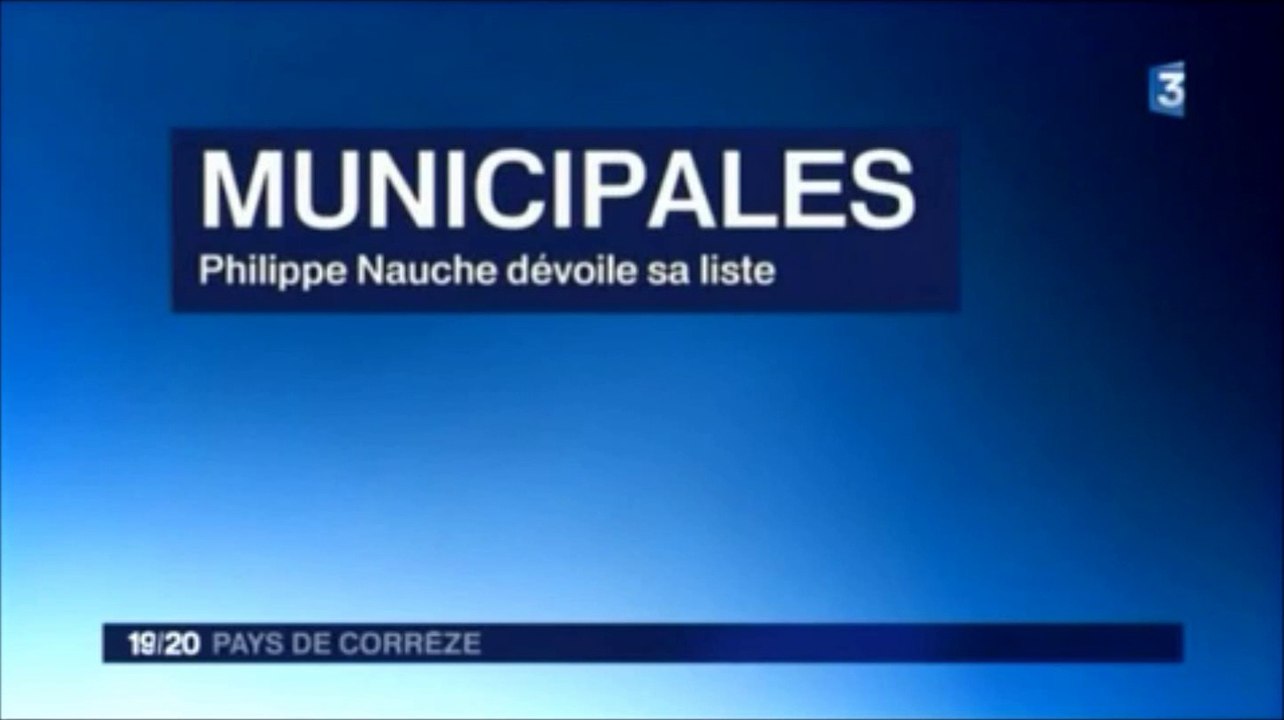Présentation de la liste "Pour vous, pour Brive" (France 3 Limousin Edition Brive - 17 février)