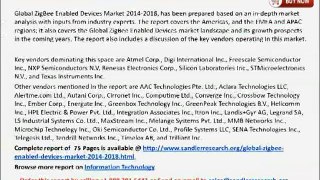 Global ZigBee Enabled Devices Market 2014-2018