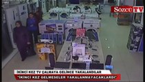 İkinci kez TV çalmaya gelince yakalandılar