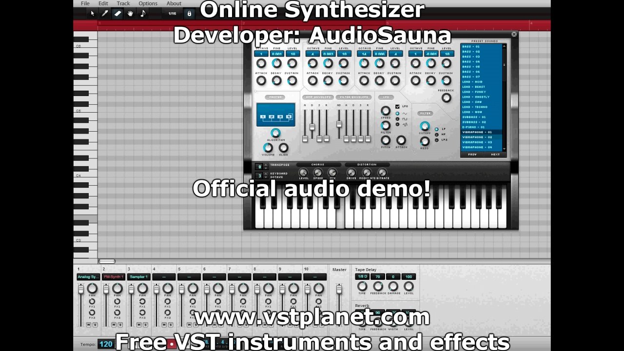 Online Synthesizer - AudioSauna - vstplanet.com