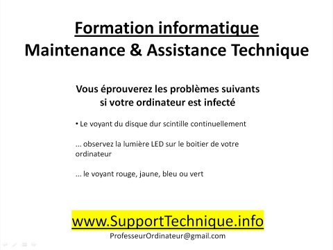 Maintenance #3 Infections - Maintenance informatique, soutien et support technique, assistance