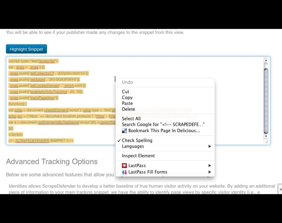 Stop Web Scraping With ScrapeDefender