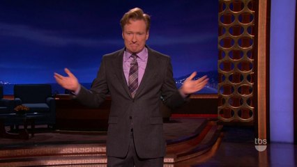 Conan - 2014/02/13 - '2 Girls, 1 Podium' Joke [Tina Maze and Dominique Gisin] [HD]