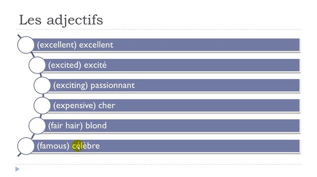 Learn French #Unit 9 #Lesson F = 108 adjectifs
