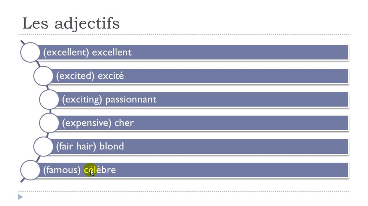 Learn French #Unit 9 #Lesson F = 108 adjectifs