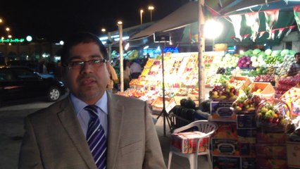 Abid Qazi in Abu Dhabi Fruit and Vegetable Market