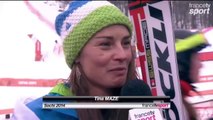 Jean-René Godart - ITW Tina Maze - Slalom Géant Sochi 2014