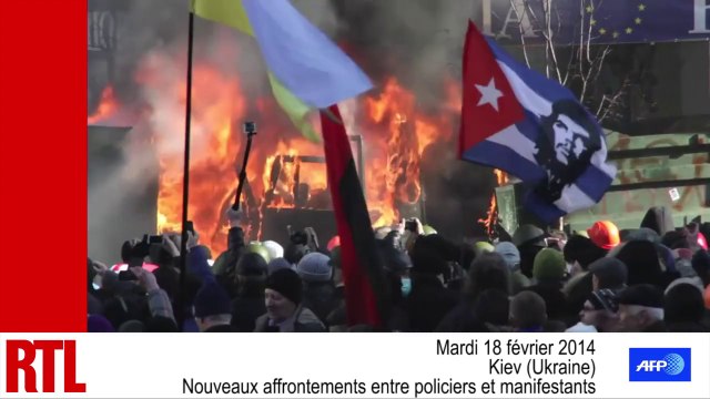 VIDÉO - Nouveaux affrontements entre policiers et manifestants en Ukraine