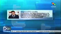 Saluda Elías Jaua que Leopoldo López se haya entregado a la justicia