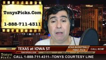 Iowa St Cyclones vs. Texas Longhorns Pick Prediction NCAA College Basketball Odds Preview 2-18-2014