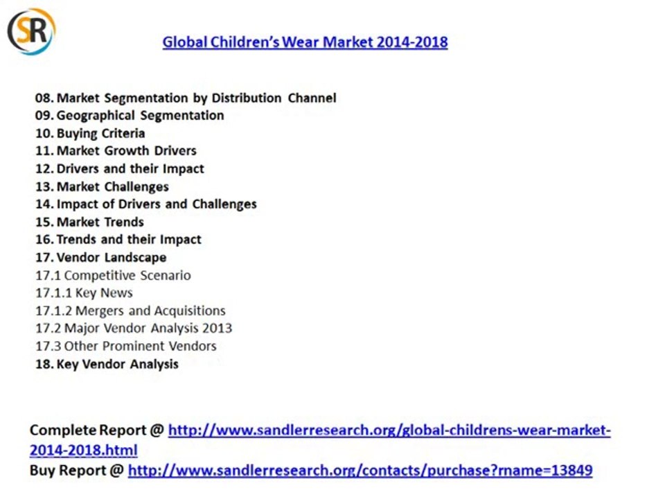 Global Children’s Wear Market 2018 Forecast in New Research Report