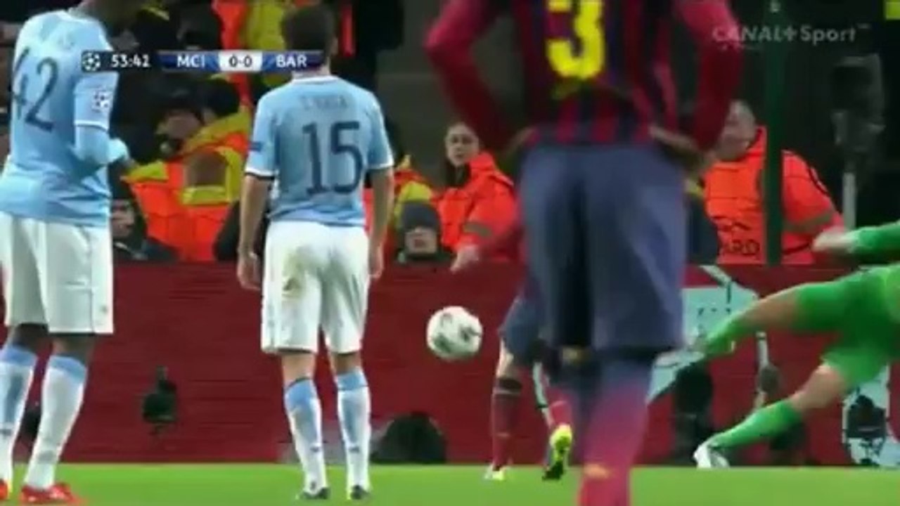 Goal Leo Messi Manchester City - Barcelona (0 - 1)