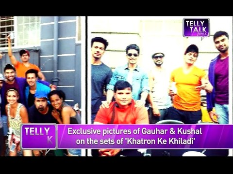 Khatron Ke Khiladi Gauhar Khan and Kushal's EXCLUSIVE Pictures on the sets.mp4
