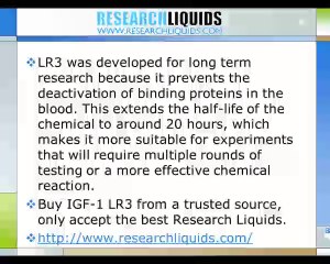 IGF 1 Long R3 Supplier Research Liquids Now Offering it for Sale