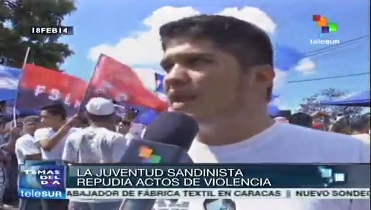 Juventud sandinista apoya desde Nicaragua a gobierno venezolano
