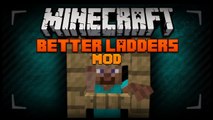 Minecraft Mod Spotlight - RETRACTABLE LADDERS 1.7.4 - BETTER LADDERS ! ROPE LADDERS!