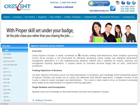 Hyperion Essbase Course Content - Hyperion Essbase Online Training and Placement