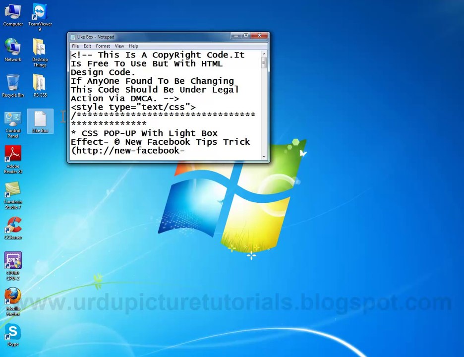 How To Add Facebook Light Like Box To Your Blogger Blog In Urdu Video Tutorial