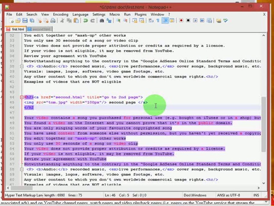 XHTML &CSS TUTORIAL IN TAMIL 5.LINK TO IMAGE&TITLE