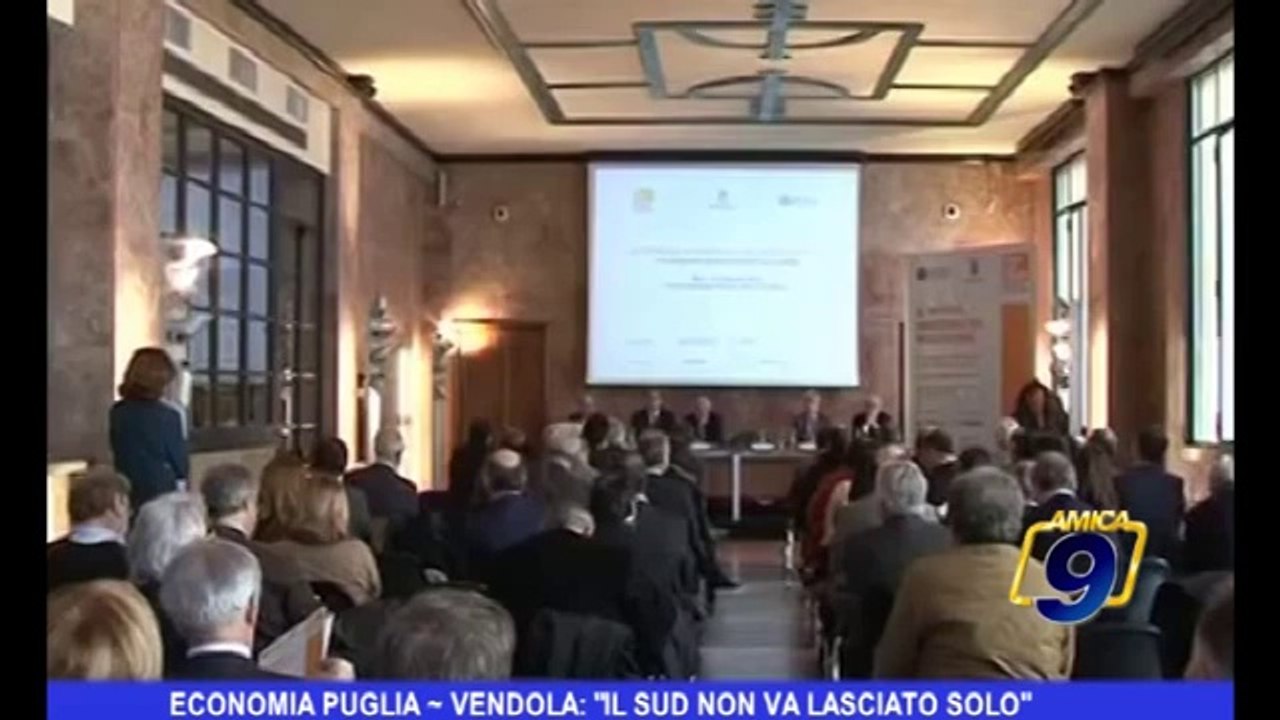 Economia Puglia | Vendola: "il Sud non va lasciato solo"