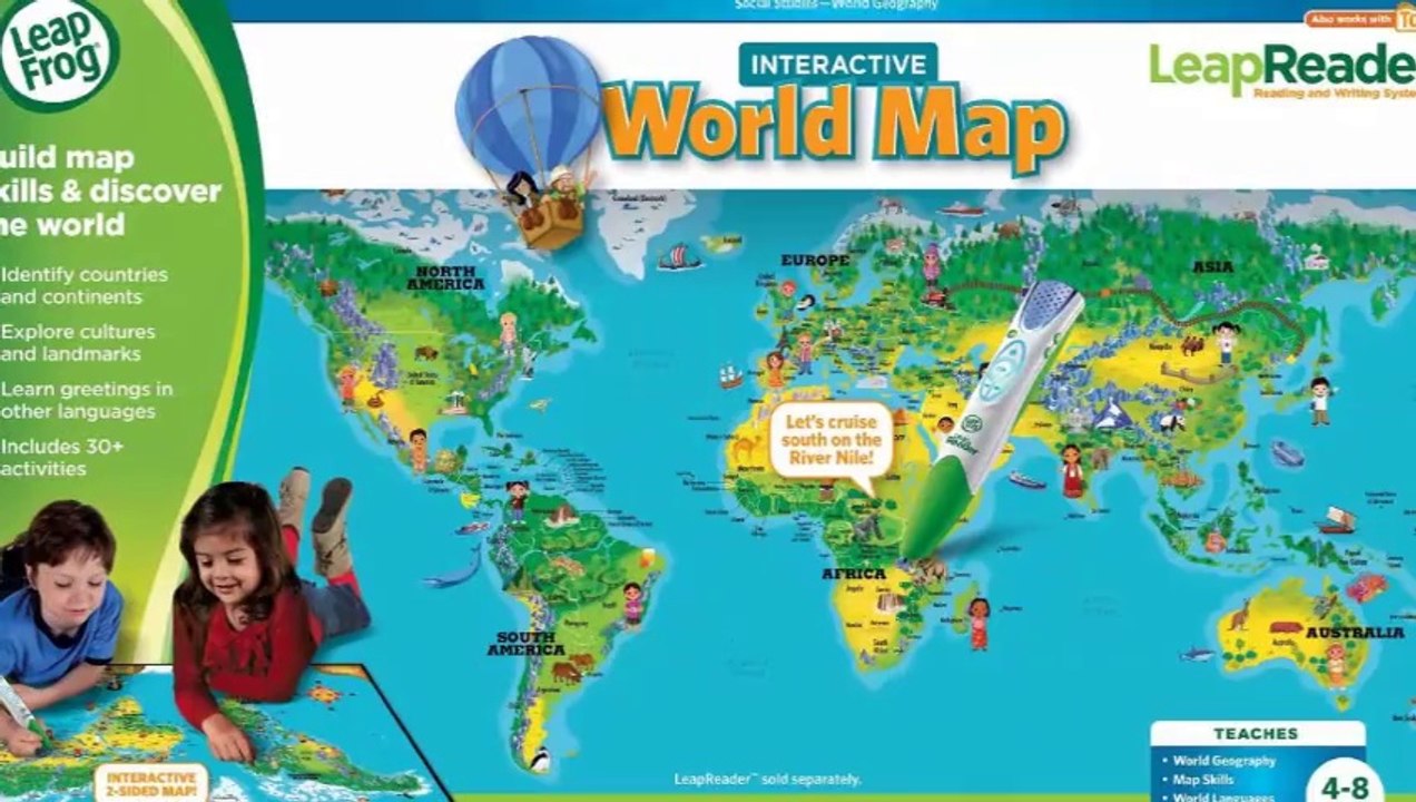 Cheap LeapFrog LeapReader Interactive World Map Works With Tag