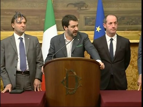 Roma - Le consultazioni di Matteo Renzi Lega Nord e autonomie (18.02.14)