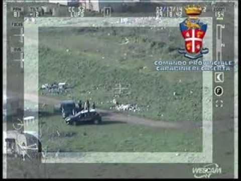 Gricignano (CE) - Campo rom abusivo, intervengono i carabinieri (17.02.14)