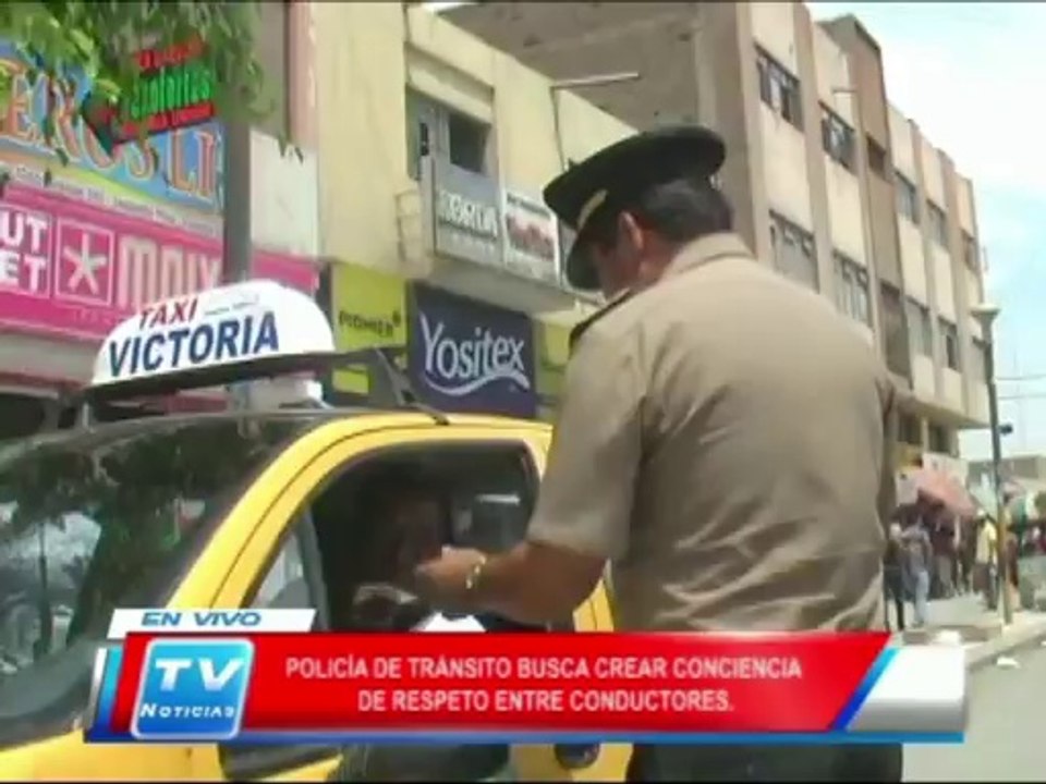Chiclayo: Policia de transito busca concientizar el respeto entre conductores 18 02 14