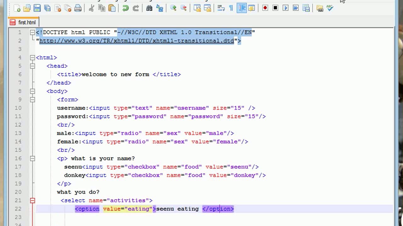 XHTML&CSS TUTORIAL IN TAMIL 19.DRAP DOWN BOX