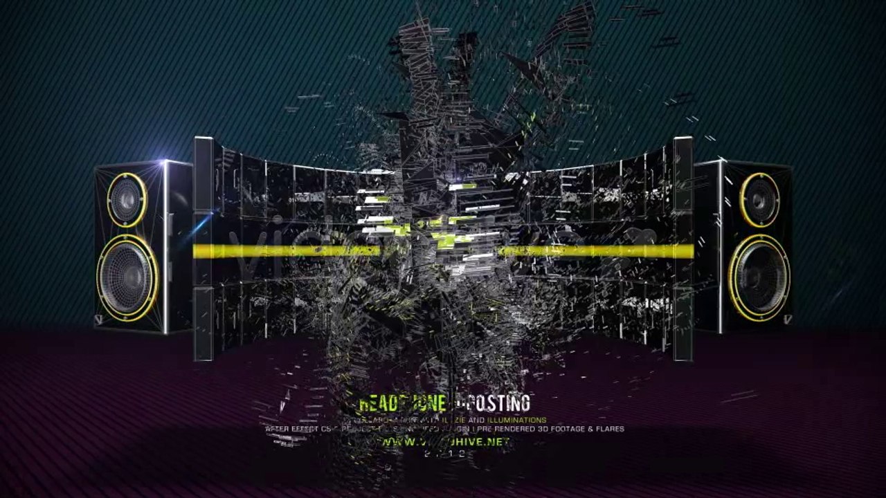 Headphone Logo Sting - After Effects Template