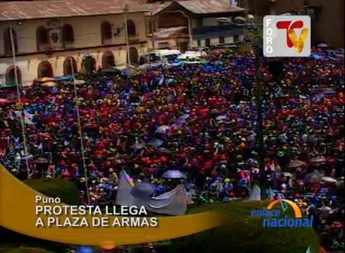 En Puno tal como lo anunciaron mineros informales de las provincias de Sandia y Carabaya hicieron sentir su presencia en las principales calles de la ciudad.