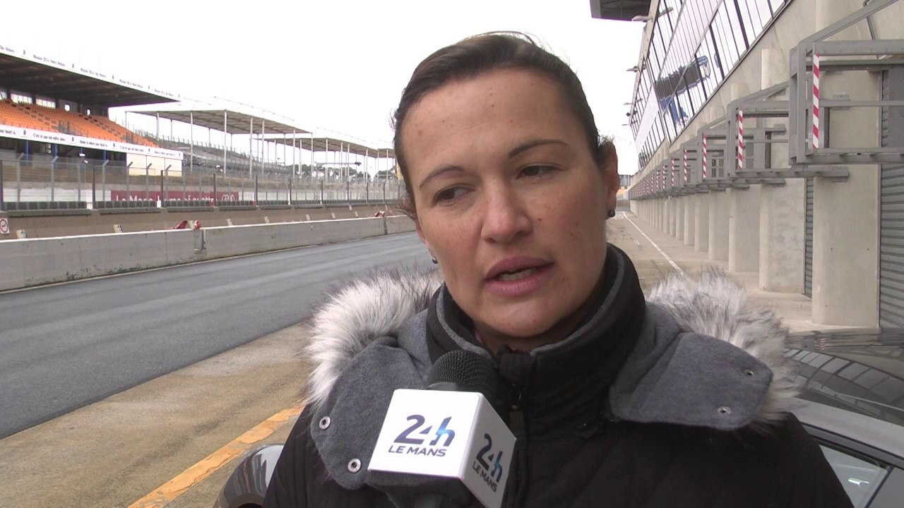 Jessica Michel sur le circuit des 24 Heures du Mans