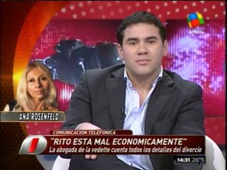 Pronto.com.ar Ana Rosenfeld asegura que Ritó está pasando un mal momento económico
