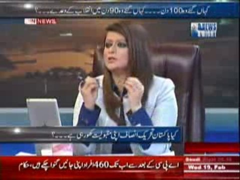 News Night with Neelum Nawab (Kya Pakistan Tehreek-e-Insaf Apni Maqbuliat Kho Raha Hai ) 19th February 2014