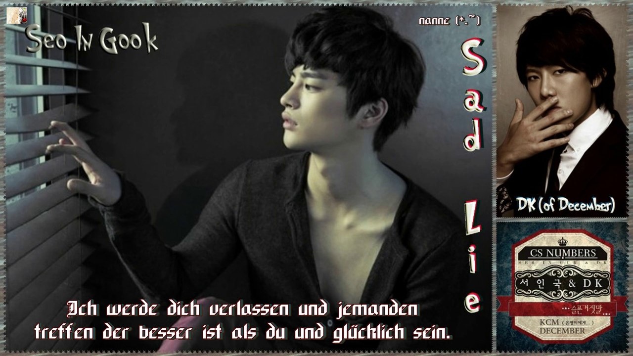 Seo In Gook & DK (of December) - Sad Lie k-pop [german sub]