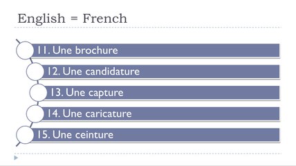 Learn French #Unit 12 #Lesson U = Identical words in English and in French =URE=