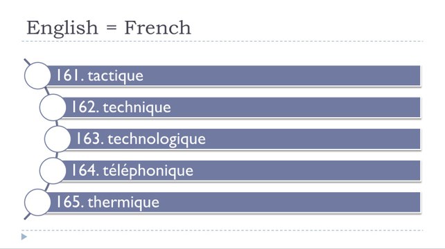 Learn French #Unit 12 #Lesson R = Almost identical words in English and in French =IC=IQUE=