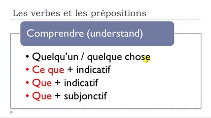 Learn French #Unit 14 #Lesson I = Les verbes et les prépositions #3