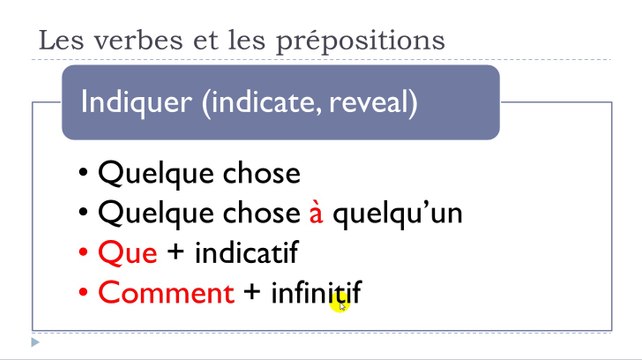 Learn French #Unit 15 #Lesson H = Les verbes et les prépositions #9